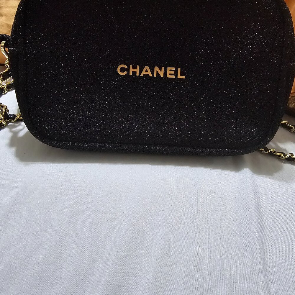 Authentic Chanel crossbody makeup purse